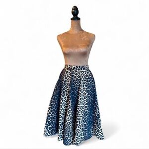 Hell Bunny Leopard Retro Rockabilly Swing Skirt